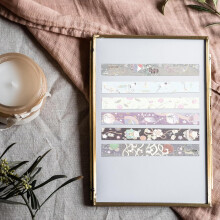 Set mit 12 Rollen dekorativem Washi-Tape für Scrapbooking und DIY-Journale, je 2 Meter