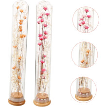 2pcs Handmade Preserved Real Flowers Dry Flowers Bouquet in Glass Jar for DIY Decor Decorations