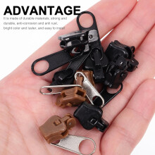 12 multifunktionale Reißverschluss-Schieber als Ersatzköpfe für Kleidung und Gepäck, aus einer Legierung