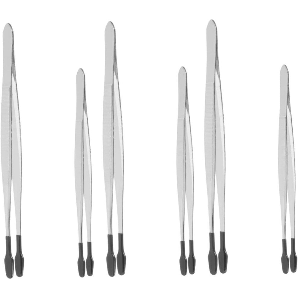 Hkhbjs 6Pcs Stainless Steel Tweezers For Craft And Stamp Collecting Metal Stamp Craft Jewelry Tools