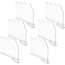 Lot de 6 séparateurs de placard/armoire - Installation facile - Design moderne et élégant
