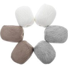 Cashmere Yarn Balls Soft Fluffy Textured Handmade Woolen Yarn