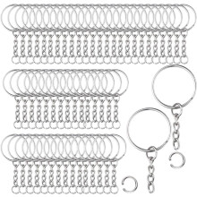 Set di 150 anelli portachiavi e accessori per la creazione di portachiavi fai da te, anelli portachiavi da 25 mm