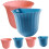 6pcs Wall-Mounted Flower Trash Can for Kitchen Waste Bin Hanging Waste Container Slim Bin Design 1
