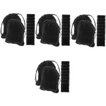 Lot de 60 pochettes de toilette multifonctionnelles pour soins de la peau, avec cordon de serrage.