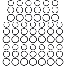 60 Stück schwarze flache Schlüsselringe (1,8 x 25 mm, 2,0 x 28 mm, 2,0 x 32 mm)