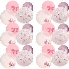 60-teiliges Party-Dekorationsset mit romantischen Schleifen-Latexballons