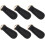 6Pcs Black Leather Zipper Pull Tabs Replacement Heads for Bags Backpacks Coats 1