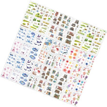 60 Blatt Washi-Sticker in verschiedenen Farben für Scrapbooking, DIY-Fotoalbum-Dekoration