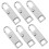 6pcs Universal Metal Zipper Pull Tabs Replacement Kit, Detachable Silver Zipper Handle Repair 1