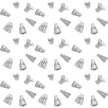 Alloy Bead Cone End Metal Flower Caps 60pcs for Jewelry Making Tibetan Style Spacer Caps
