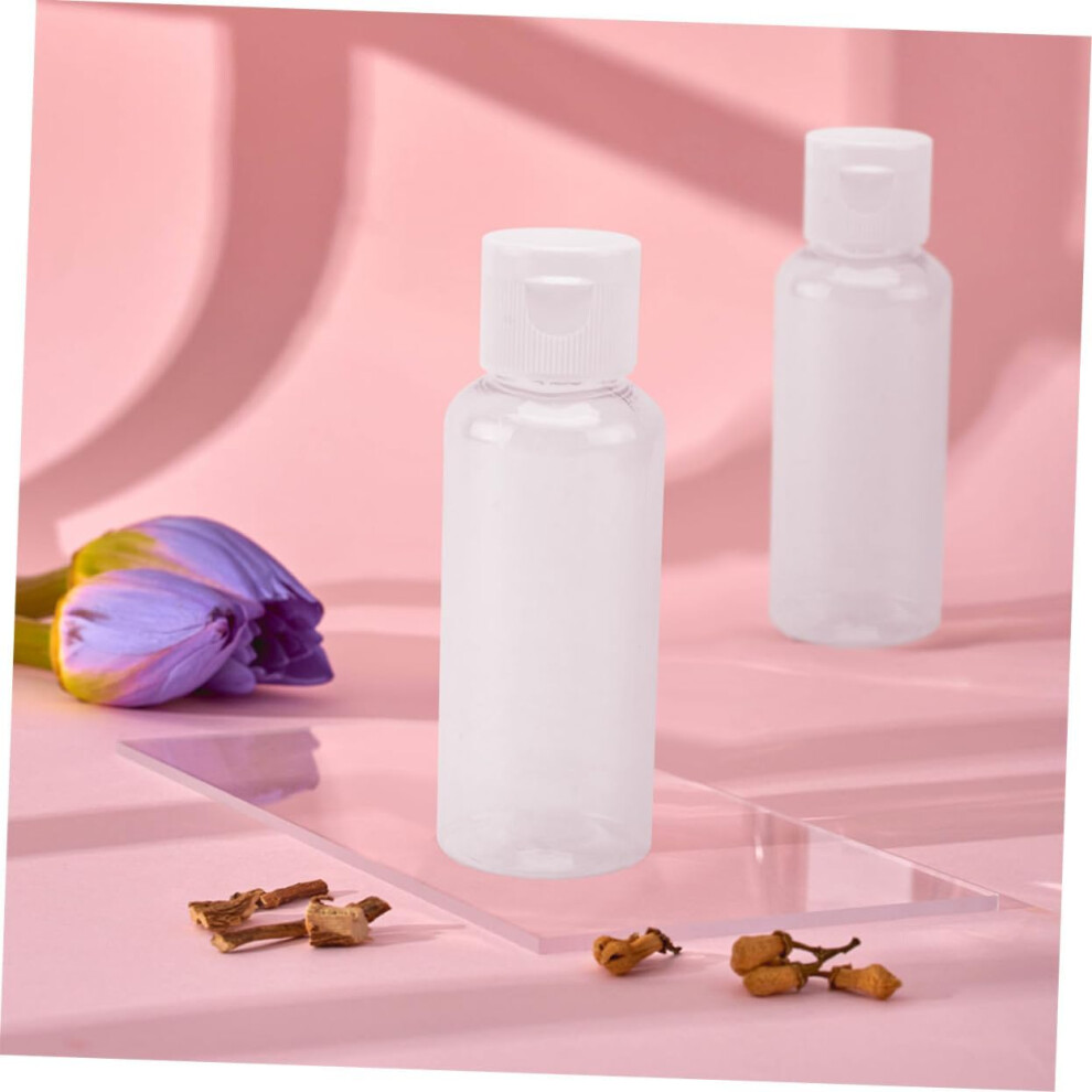 Hkhbjs 25Pcs 50Ml Refillable Plastic Travel Bottles Flip-Top Lotion Dispenser