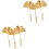 6pcs Sticky Hooks Leaf Shaped Adhesive Wall Hanging Hooks for Kitchen Bathroom 1