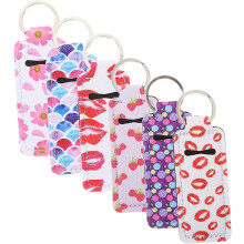 6-teiliges Lippenstift-Schutz-Schlüsselanhänger-Set, kleine, tragbare Lippenstifthüllen, praktische Lippenbalsam-Aufbewahrungshüllen