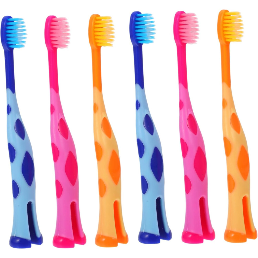 Hkhbjs 6Pcs Cartoon Deer Toothbrush Soft Bristles Cute Boys And Girls Boy Girl Toothbrush Teeth Brush