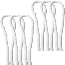 6 Stränge weiße 6-mm-Polymer-Tonperlen-Armband, DIY-Schmuckherstellungszubehör, flache runde Abstandshalter im Bohème-Stil