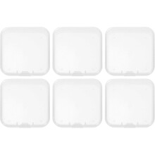 6 scatole portaoggetti in plastica piccole, 5,4x5,4x2 cm, quadrate, in PP, per perline da cucito, organizer per componenti
