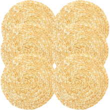 6-teiliges Set handgewebter Untersetzer aus hitzebeständigem und dekorativem Synthetikmaterial.