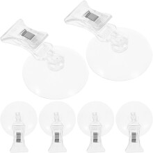 6-teiliges Set aus Saughaken, Kunststoffclips und Saugnapfklemmen. Schlichtes, elegantes Design, vielseitig einsetzbar und robust.