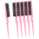6pcs Professional Hairdressing Teasing Combs with Comfortable Touch and Abs Material 1