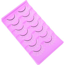 7 Paar natürlich wirkende, künstliche Wimpern aus Kunstfasern, weiß, geschwungen, klassisch, für Damen, viele Anlässe