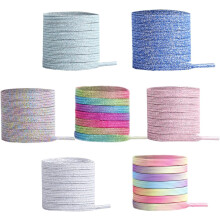Schnürsenkel ohne Knoten, hergestellt aus elastischem Polyester, 100 cm lang, 7 Paar mit Schnalle, farbenfrohe elastische Schnürsenkel
