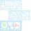 Multi-Functional Geometric Ruler Set for Students, 2 Blue Plastic Drawing Templates 1