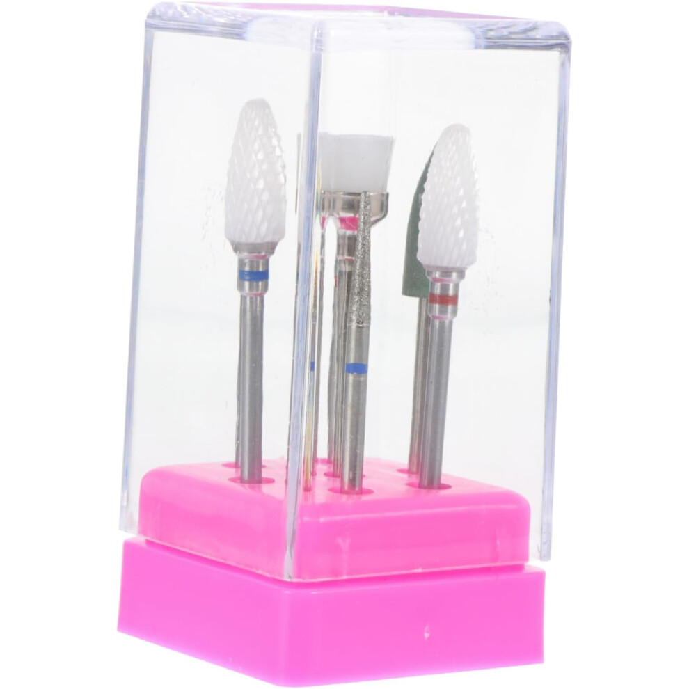 Hkhbjs 7Pcs Manicure Polisher Tools Nail Polishing Head Ceramic And Tungsten Steel Bits For Pedicure Home Salon Use