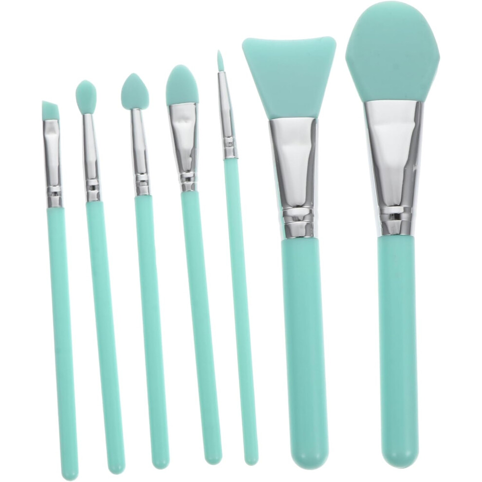 Hkhbjs 7Pcs Women Makeup Brush Kit Silicone Brush For Liquid Makeup Face Eyes And Lips