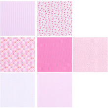 7 piezas de cuadrados de tela de algodón para patchwork, estampado, bricolaje, acolchado, costura, suministros decorativos Fat Quarters