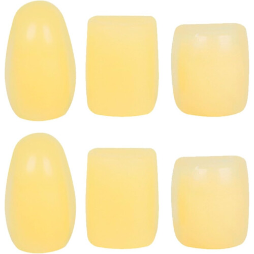 6pcs Silicone Saxophone Side Key Risers Replaceable Yellow Protective Covers
