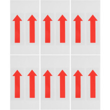 6Pcs Directional Arrow Indicator Stickers Equipment Warning Arrow Decals Self-Adhesive Caution Labels