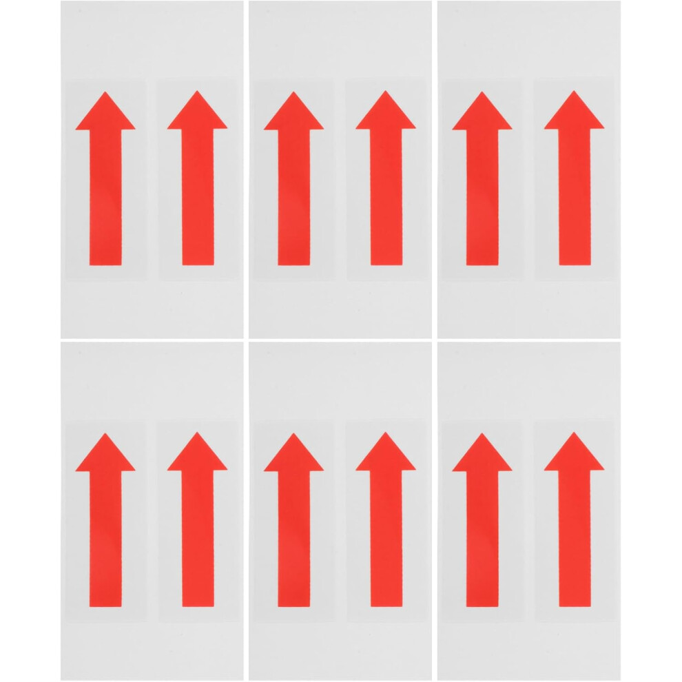 6Pcs Directional Arrow Indicator Stickers Equipment Warning Arrow Decals Self-Adhesive Caution Labels 5455468296611