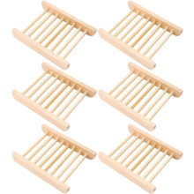 6er-Set Seifenablagen aus Holz – Kreatives Design, multifunktional, schöne Dekoration