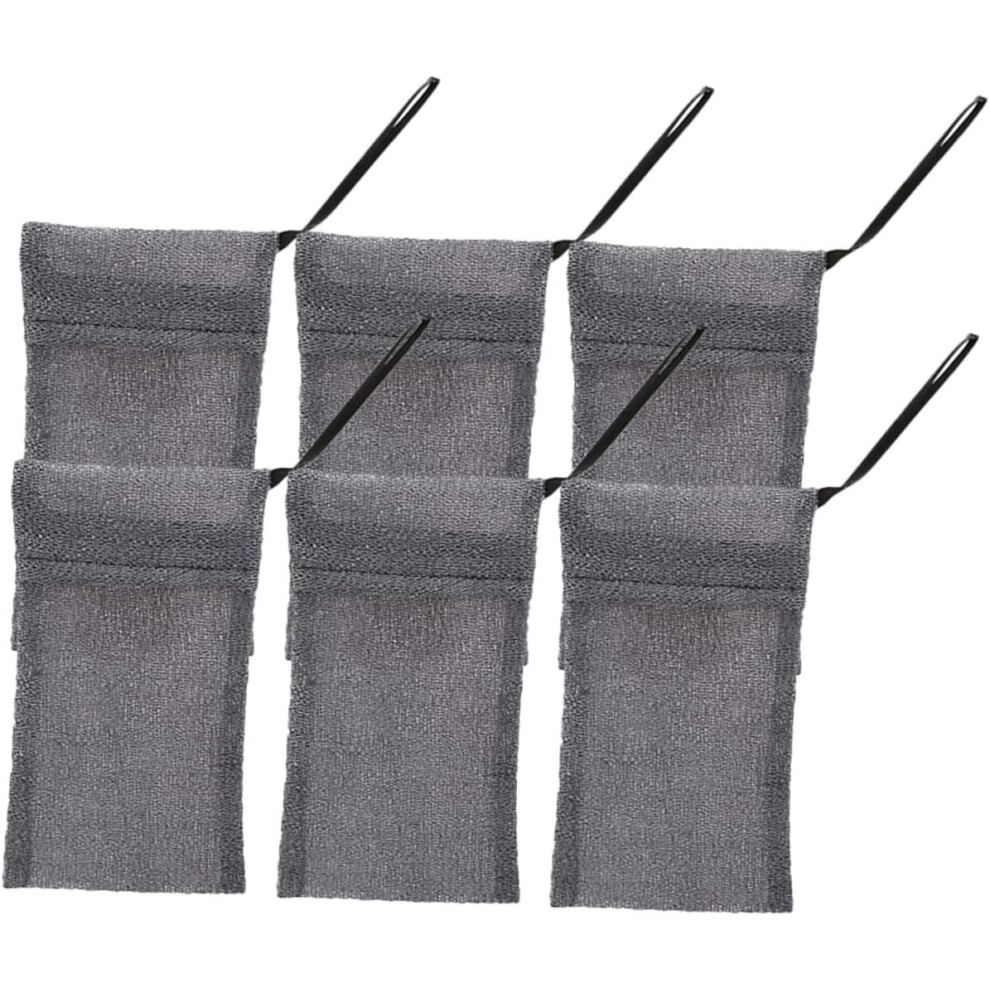Hkhbjs 6Pcs Grey Foaming Soap Bags Mesh Pouches For Soap Bars