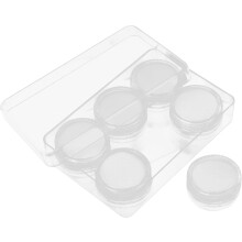 Kleine Acryl-Edelstein-Aufbewahrungsbox mit Deckel, 6 Fächer, 24 x 9 mm