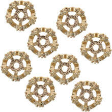 6pcs Crystal Jewelry Accessories Crown Spacers for DIY Bracelets Necklace Making Craft Charms Spacer Beads Zirconia