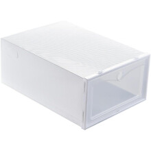 6er-Set Schuhkoffer, Schuhaufbewahrungsboxen, weiß, dickwandig, mit Schubladenmechanismus, Kunststoff, Stauraum