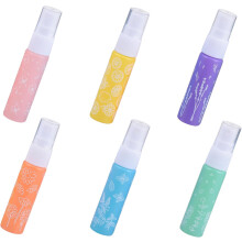 6er-Packung auslaufsichere Glas-Sprühflaschen für ätherische Öle, Parfümprobenfläschchen und Haarölbehälter für Reisen