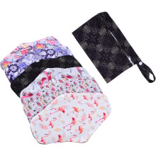 7pcs Reusable Washable Menstrual Sanitary Pads with Storage Bag