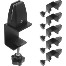 Lot de 6 clips de fixation en alliage d'aluminium pour cloison de bureau, avec support réglable.