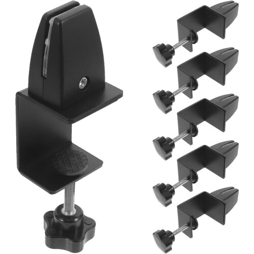6pcs Aluminum Alloy Desk Partition Bracket Clips Adjustable Desktop Divider Support Clamp