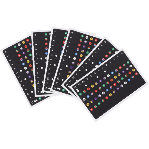 Ukulele Escala Adesivos 23 e 26 polegadas Ukulele Escalas 6 folhas leve prático pescoço painel decals