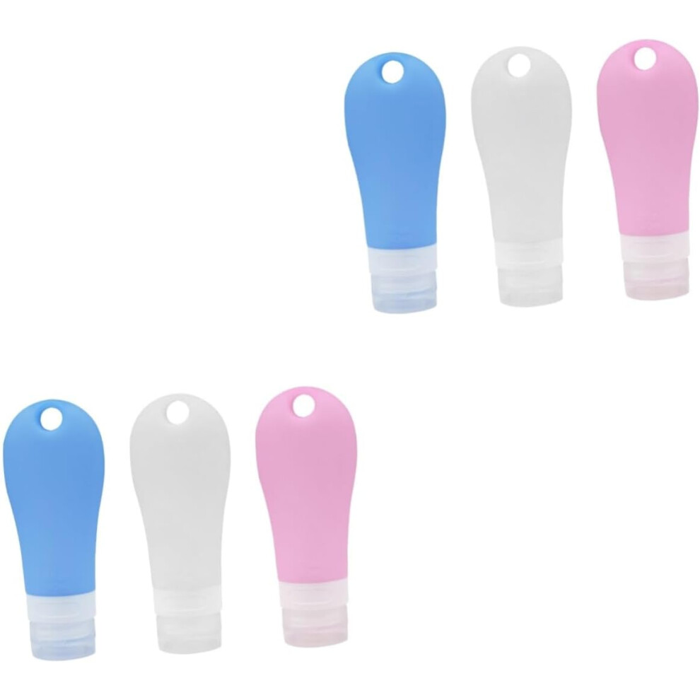 Hkhbjs 6Pcs Portable Travel Bottles Set Silicone Bottles For Toiletries Liquid For Travel For Countertop Use