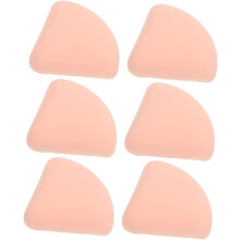 Lot de 6 éponges à maquillage triangulaires pour le visage, petites houppettes à poudre non absorbantes, utilisables sèches ou humides.