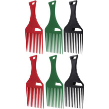6-teiliges Set Afro-Pick-Haarkämme mit breiten Zinken zum Entwirren und Stylen von lockigem Haar