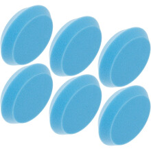 6 Stück blaue Polierschwämme in Bowlingkugelform – wiederverwendbare Polierpads