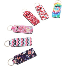 6 Stück Neopren-Lippenstift-Schutzhüllen mit Schlüsselanhängerclip, Lippencreme-Hülle, Tragetasche, Hängeaccessoire