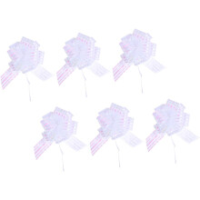 6 elegante Hängeblumen für Party- und Hochzeitsdekoration, handgefertigte Tüllblumen-Accessoires