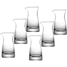 Lot de 6 pichets à lait en verre de 80 ml, petits pots pour la cuisine et la maison